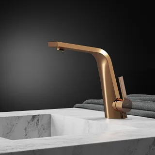 Steinberg Waschtisch-Einhebelmischer, ohne Ablaufgarnitur, rose gold, 260.1010RG 26010101RG