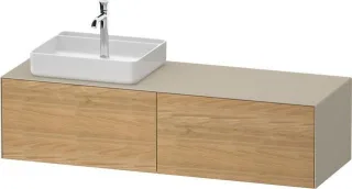Duravit White Tulip Konsolenwaschtischunterbau wandhängend Natur Eiche & Taupe Matt & Seidenmatt 130 WT4864LH5600000