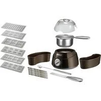 Chocolatier 48667, Fondue braun/silber, 25 Watt, Topf 0,25 Liter