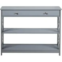 COSTWAY Konsolentisch, 3 Ebenen mit Schublade, Holz, 100 x 30 x 80 cm