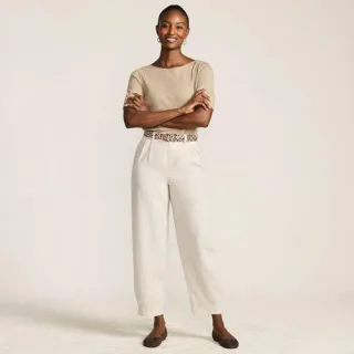 Soft Ease Barrelhose aus Leinenmix für Damen in Petite-Größe, Damen, size: petite, Braun, by Lands' End