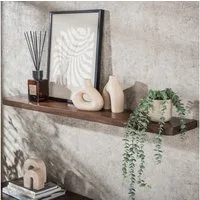 alesvelt Wandregal CARVE DRIFTWOOD schwebendes Massivholz-Regal mit abgerundeten Ecken, 120x20,5x3,5cm, Akazienholz