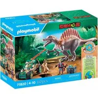 Playmobil® Spinosaurus-Angriff auf Dino-Ausgrabung (71820), Playmobil Dinos Konstruktions-Spielset, (60 St)