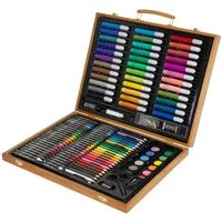 ECD Germany Kreativset Kunst- und Zeichenset Malkoffer für Kinder und Erwachsene, (150-tlg), Malset 150-Teilig, Acrylfarben Buntstifte Farbstifte Aquarell & Zubehö