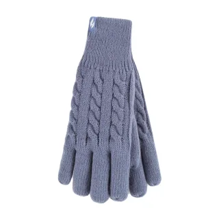 Damen Kabelstrick 2.3 Tog Fleecegefütterte Thermo-Handschuhe für den Winter