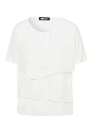 FRANK WALDER - Blusenshirt ELEMENTS in figurumspielender Passform ecru - Gr. - 44