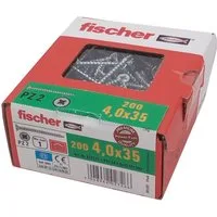 Fischer Befestigungstechnik Spanplattenschraube fischer Power Fast Spanplattenschrauben Holzschrauben verzinkt Vollgew, (200 St)