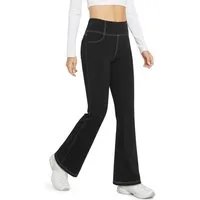 G4Free Schlaghose Damen Activewear-Hosen Bootcut Jeans Yoga Hosen Hohe Taille Training Schlaghose Fitness Arbeit Sporthose Klein /Regulär /Groß