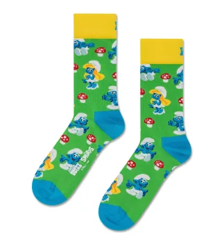 happy socks - The Smurfs Mushroom Field Sock Grün - Gr. - 38