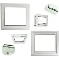 JeCo Fenster Ecoline Kunststofffenster 2-fach Verglasung, weiß