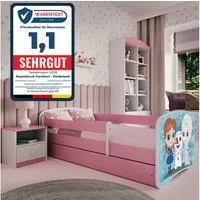 Raumhirsch Furniture Kinderbett 70x140, 80x160, 80x180 cm - Komplettset mit Matratze & Schublade (Bett für Mädchen, Einzelbett Kinder 2–12, mit Rausfallschutz & Lattenrost), verschiedene Farben & Designs