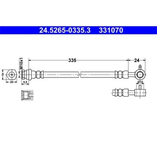 ATE Bremsschlauch vorne Mazda MX-5 2