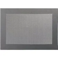 ASA SELECTION Platzset Tischset gewebter Rand grau 46 x 33 cm, Tischwäsche