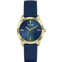 Guess Quarzuhr CREW GW1044L2, Armbanduhr, Damenuhr, Silikonarmband, analog