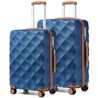 British Traveller Koffer ABS+PC Trolley mit TSA-Schloss, Ideal als Reisekoffer, Rollkoffer
