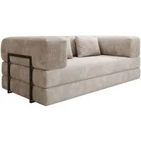 Luxusbetten24 Sofa Designer Sofa Lazy 3 Sitzer, mit Aufklappfunktion und Cordbezug