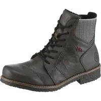 Rieker Schnürstiefelette Schnürboots, Herbststiefelette, Blockabsatz, mit weicher Innensohle