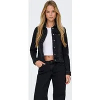 ONLY Jeansjacke ONLWONDER – Jeansjacke mit Teilungsnähten und Stretch sehr figurbetont, casual, Denim, Baumwollmischung, Brusttaschen