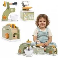 Mamabrum Spielküche Mamabrum Holz Küchen Set Kinder Mixer Toaster Waage Spielzeug Wood, MDF, plastic, metal, Interactive and Functional Design