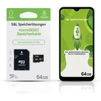 Tec-Expert microSD Karte S&L für Samsung Galaxy A14 5G Speicherkarte (64 GB, Class 10, microSDXC)