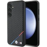 BMW Handyhülle Case Galaxy S24 MagSafe Carbon Optik Tricolor schwarz 6,2 Zoll, Kantenschutz