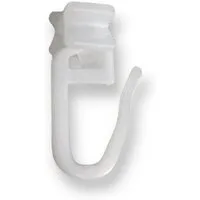nodeko Gardinenhaken Faltenhaken, Gleiter für Vorhangschienen, für Aluschienen und Objektschienen mit Laufbreite 6 mm, (Packung á 100 Stück), Faltenhaken mit X-Gleiter
