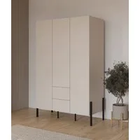 OTTO home Kleiderschrank Jukon, moderner Kleiderschrank mit Metallfüßen (B/H/T 3-Türer: ca. 135/210/60 4-Türer ca: 180/210/60) push to open Funktion, passend zur JUKON Serie, viel Stauraum