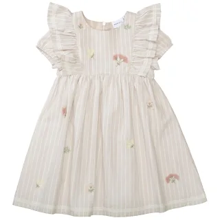 BASEFIELD - Md.-Kleid soft beige stripe - Gr. - 104/110
