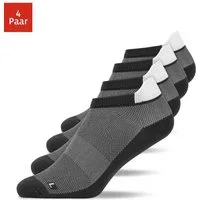 SNOCKS Laufsocken Running Socken für Damen & Herren (4-Paar) mit Fersenlasche und atmungsaktiv durch Mesh