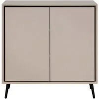 Newroom Kommode Schwarz 90 cm, Sideboard Schrank mit Türen Aufbewahrungsschrank für Wohnzimmer F...
