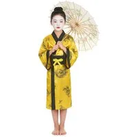 JADEO Kostüm Elegante Kinderkostüm Asia gelb-schwarz