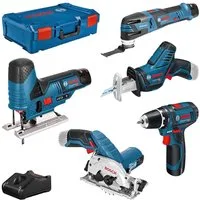 Bosch Professional Elektrowerkzeug-Set, Kombi-Set, 11-tlg., Professional 12V Akku-System