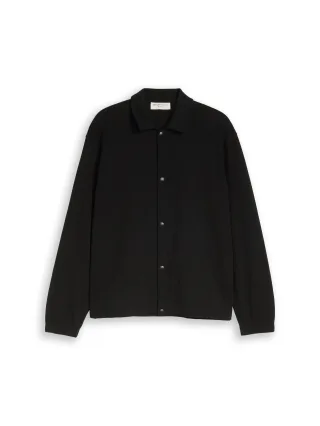 Denim Tom Tailor - Relaxed Fit Overshirt mit Waffelstruktur black - Gr. - XXL