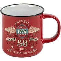 LOBO NEGRO® Tasse als Geschenk zum 50. Geburtstag - Bester Jahrgang 1976 - Vintage Style, Keramik