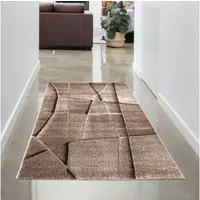 Carpetia Teppich Moderner Teppich Stilvolle für Wohnräume im 3D-Design in Braun, rechteckig