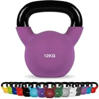 MSports® Kettlebell Kettlebell Professional Neopren 2 – 30 kg inkl. Übungsposter
