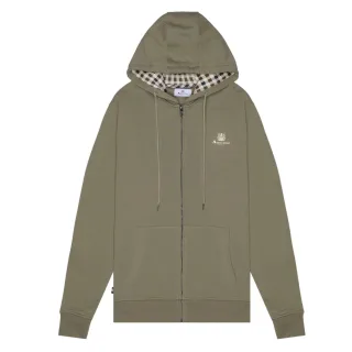 Aquascutum Active - Kapuzenpullover Mit Durchgehendem Reißverschluss Und Kleinem Logo In Armeegrün