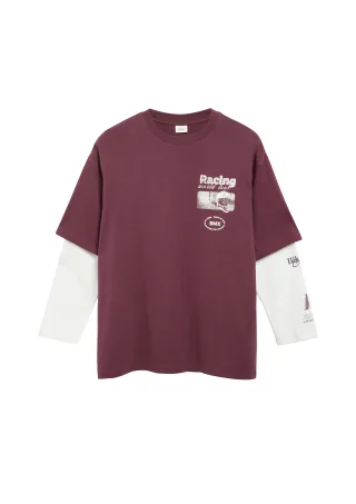 s.Oliver - T-Shirt rot/weiß - Gr. - 140