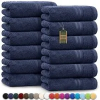 NatureMark Gästehandtuch Gästetuch 500gsm, 100% Baumwolle (12-St), Gästehandtuch Premium Qualität, 30x50cm, Navy blau