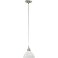 EGLO Pendelleuchte BRENDA, Dimmfunktion, ohne Leuchtmittel, Hängelampe, Esszimmerlampe, Glas in alabaster weiß, klassischer Look