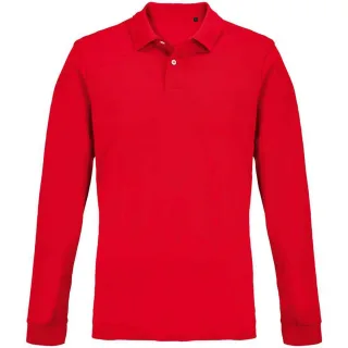 SOLS Unisex-Erwachsene Piqué-Langarm-Poloshirt (Rot)