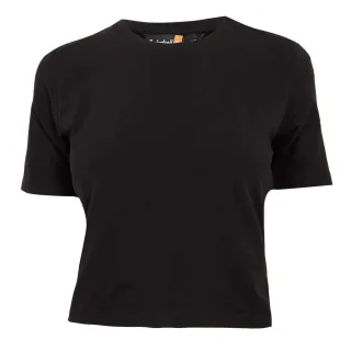 Timberland - Kurzes Top für Damen, Rundhalsausschnitt, kurzärmlig (Schwarz)
