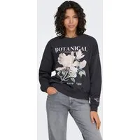 ONLY Sweatshirt ONLFLEUR L/S O-NECK BOX UB SWT Baumwollmischung, oversize, Rundhals