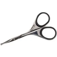 Seki EDGE Nasenhaarschere G-2113, Made in Japan, 90mm, Nasenhaarschere mit abgerundeten Spitzen und EVA-Ringen, Edelstahl
