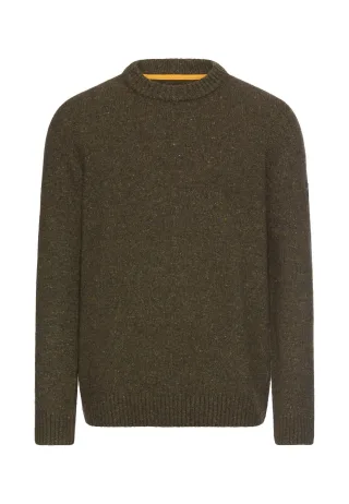 camel active - Strickpullover aus Merinowollgemisch dark olive green - Gr. - L