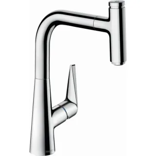hansgrohe Talis Select S220 Küchenarmatur 72822000 chrom, schwenkbar, herausziehbarer Auslauf