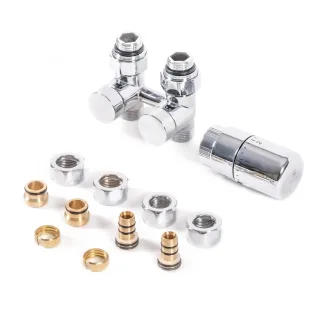 Terma Set Absperr-Verbunddurchgangsventil 50mm SC GW 3/4" (GZ 1/2")-Ø16x2, Ø15 , WRZOSSC2-CR, Chrom WRZOSSC2-CR