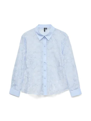 VERO MODA - VMKOVA LS SHIRT WVN Brunnera Blue - Gr. - XS