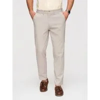 OMBRE Chinos Herren Chino Hose Regular Fit Baumwolle Beige S (kein Set, 1-tlg) Peach-Effekt