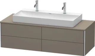 Duravit XSquare Konsolenwaschtischunterbau wandhängend Flanell Grau Seidenmatt 1400x548x400 mm - XS4 XS4915M9090